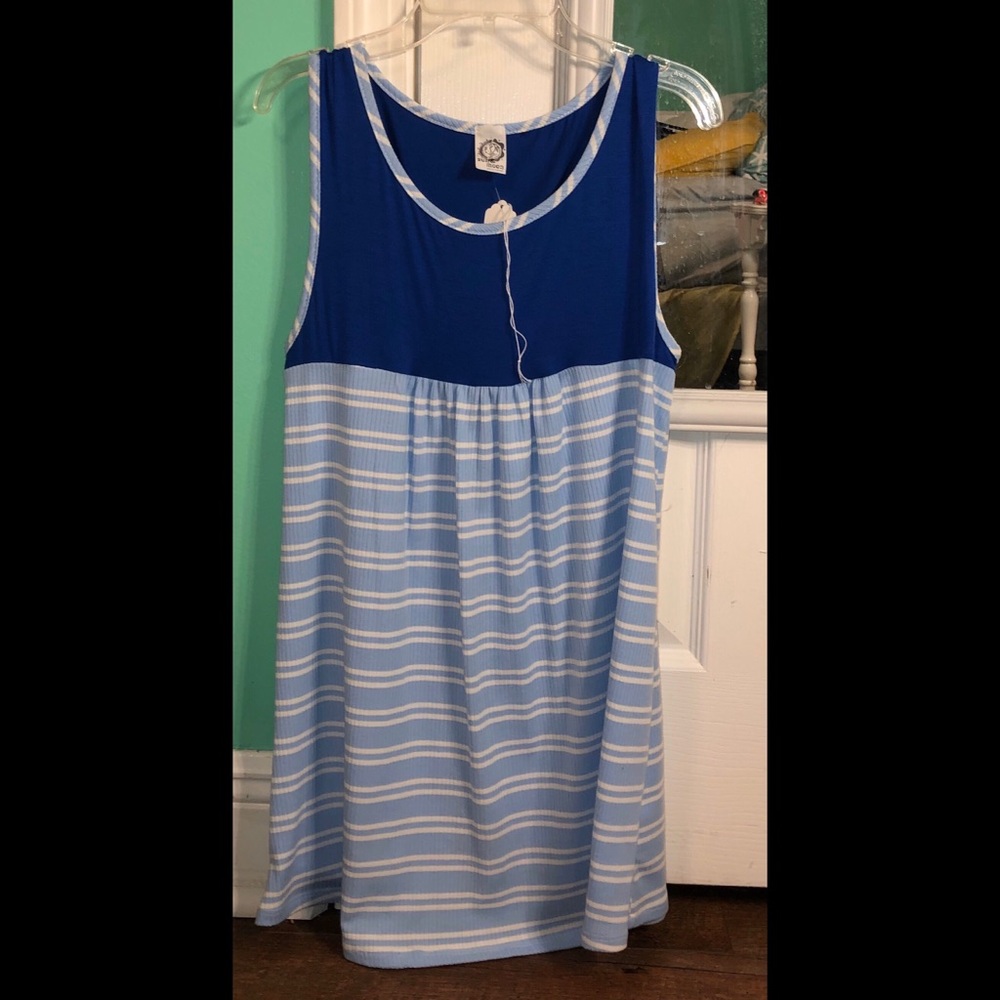 Sun and Moon Blue Striped Tunic